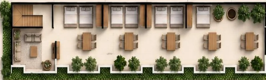 Render rooftop komunal Apple Kost 2